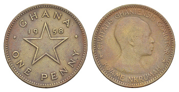 Гана 1 пенни 1958 KM 2 бронза 4642-124