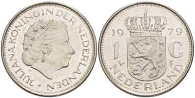 Нидерланды 1 гульден 1979 Юлиана (1948-1980) KM 184a никель 212-1153
