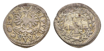 Франкфурт 1 альбус 1654 h KM 87.2 серебро 1515-643