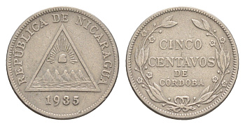 Никарагуа 5 сентаво 1935 KM 12 медно-никель 1528-1224