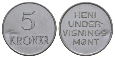 Дания игровой жетон в 5 крон ND диаметр 33 мм, вес 1,50 гр пластик 4653-1012