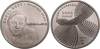 Венгрия 3000 форинтов 2023 математик Рауль Ботт, премия Вольфа KM NEW медно-никель  UNC  M29-06