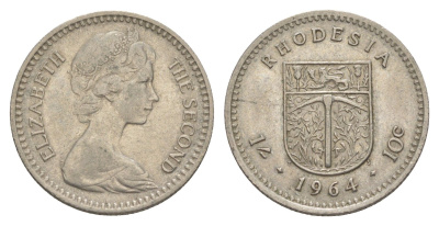 Родезия 1 шиллинг (10 центов) 1964 KM 2 медно-никель 4179-715