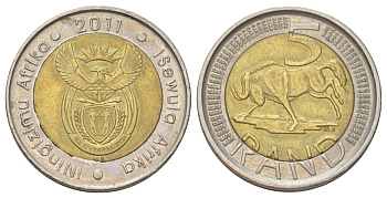 ЮАР 5 рандов 2011 KM 506 биметалл 4626-912