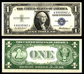 США 1 доллар 1935 Серия f, Джордж Вашингтон Pick 416 D2f бумага 2119-18-3-1