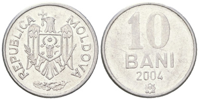 Молдавия 10 бань 2004 KM 7 алюминий 4532-636