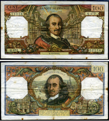 Франция 100 франков 1970 Pick 149 c бумага 8590-2-1-1