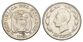 Эквадор 1 сукре 1946 KM 78.2 никель 4641-633