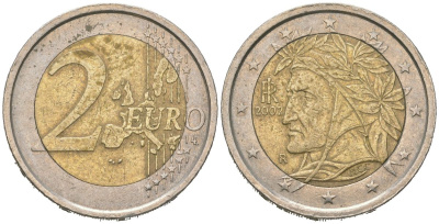 Италия 2 евро 2002 R KM 217 медно-никель 4604-1043