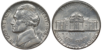 США 5 центов 1976 D, Джеферсон KM А192 медно-никель 4122-234