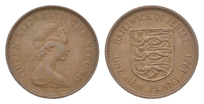 Джерси 1 пенни 1971 Елизавета II (1952-2022) KM 30 бронза 4647-632