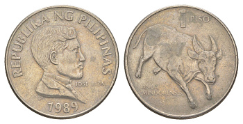 Филиппины 1 писо 1989 KM 243.1 медно-никель 4635-1026