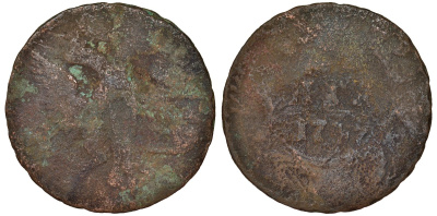 Россия деньга 1747 Елизавета (1741-1762) Биткин 357 медь 51-3711