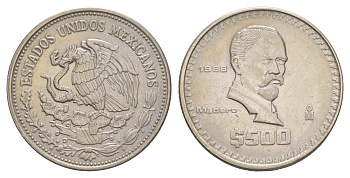 Мексика 500 песо 1988 Мо, Франсиско Игнасио Мадеро KM 529 медно-никель 4634-333