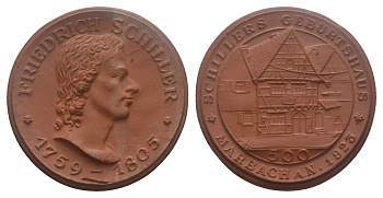 Германия (Марбах) 500 марок 1923 Фридрих Шиллер фарфор AUC2-5-36