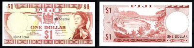 Фиджи 1 доллар ND (1974) Pick 71 b бумага UNC (пресс) 451-1205-1