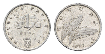 Хорватия 1 липа 1997 нечетный год KM 3 алюминий 4659-657