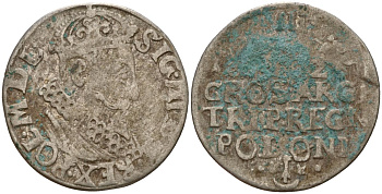 Польша, Эльбинг трояк (3 гроша) 1622 Сигизмунд III Ваза (1587-1632), Монетный двор Краков, герб "Сас" - управляющий монетного двора Миколай Данилович в 1616-1624 Iger K.22.1.a, KM 31 серебро 4160-265