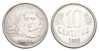 Бразилия 10 сентаво 1995 KM 633 нержавеющая сталь UNC 4644-442