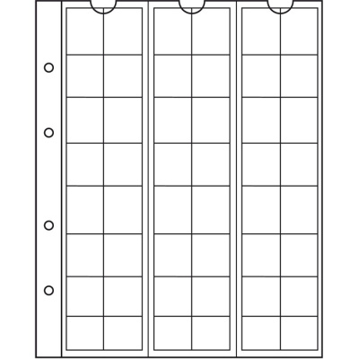 Лист в альбом Numis 17 для монет, на 48 ячеек. Leuchtturm. 301127