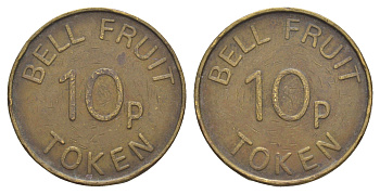 Великобритания игровой жетон - 10 пенсов ND диаметр 27,7 мм, вес 9 гр латунь 4171-315