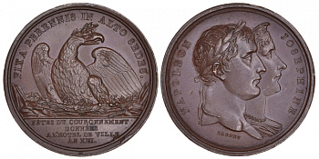 Франция медаль 13-й год праздник в мэрии в честь коронации бронза 00-00