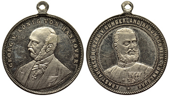 Ганновер медаль XX век два правителя, 36 мм, 18,6 гр    UNC  1072-9-31
