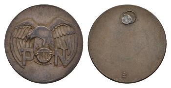 Польша жетон "Национальный займ" 1933 диаметр 20 мм, вес 2,8 гр медь 4396-936