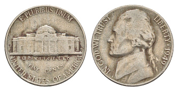 США 5 центов 1949 KM A192 медно-никель 4647-926