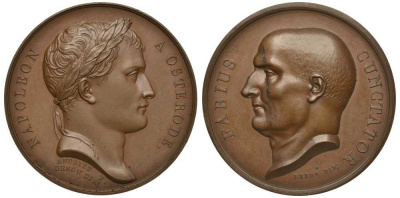 Франция медаль 1807 Наполеон I Бонапарт, на пребывание в Оструде (Польша), диаметр 41,0 мм Slg. Julius 1735, Bramsen 631 бронза 00-820-15