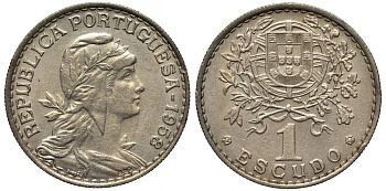 ПОРТУГАЛИЯ 1 ЭСКУДО 1958 KM 578 медно-никель 4556-957