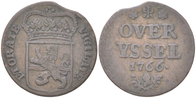 Голландская республика, Оверэйсел 1 дуит 1741 KM 102 медь 4621-721