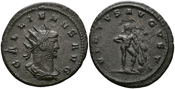 Римская Империя антониниан 253 - 268 Галлиен VIRTVS AVGVSTI Антиохия Good Very fine RIC 673 биллон 1073-10-64