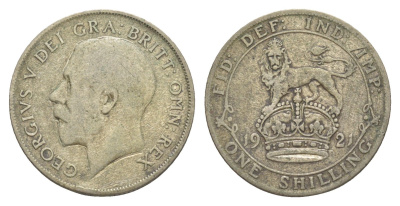 Великобритания 1 шиллинг 1921 Георг V (1910-1936) KM 816a, Spink 4023 серебро 75-1716
