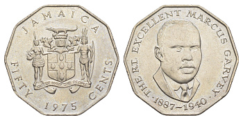 Ямайка 50 центов 1975 KM 65 медно-никель UNC 4634-714