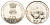 Индия 10 рупий 1972 25 лет независимости Индии KM 187 серебро BU 1520-621