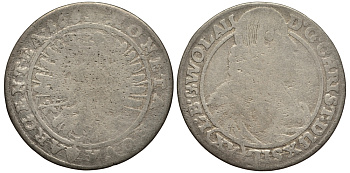 Силезия-Легница-Бжег 15 крейцеров 1663 Кристиан (1639-1673) серебро 413-733