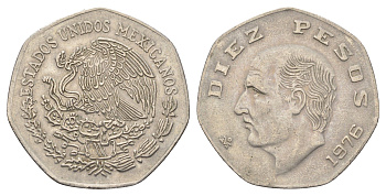 Мексика 10 песо 1976 Мигель Идальго-и-Костилья KM 477.1 медно-никель 4661-1136