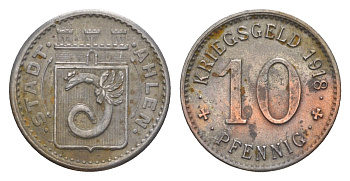 Ален 10 пфеннигов 1918 Funck 6.5 железо 1527-335