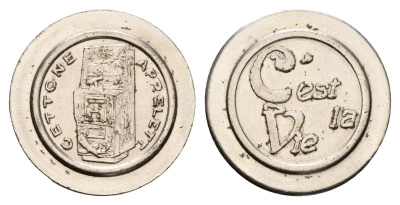 Италия жетон для равлечений Sale Giochi диаметр 24 мм, вес 5,4 гр нержавеющая сталь 4670-754