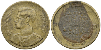 Таиланд 5 сатангов 1957 ВЕ2500 KM 78 алюминиевая бронза 4124-1257