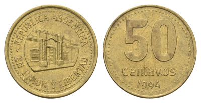 Аргентина 50 сентаво 1994 KM 111 алюминиевая бронза 4663-622