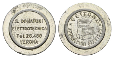 Италия, Верона жетон для равлечений Sale Giochi диаметр 24 мм, вес 5,1 гр нержавеющая сталь 4670-747