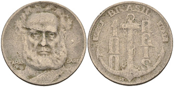 Бразилия 100 рейс 1937 Маркиз Тамандаре KM 536 медно-никель 4115-622