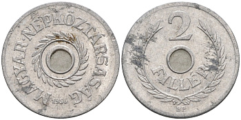 Венгрия 2 филлера 1956 BP KM 546 алюминий 4115-937