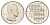 Монако 1/2 франка 1974 Ренье III (1949-2005), тираж 7.000 экземпляров KM 145 никель BU 4668-1135