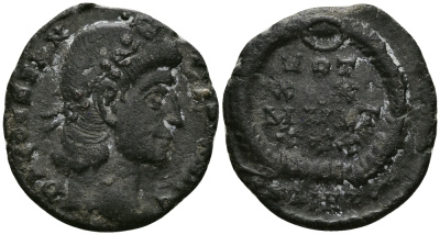 Римская Империя нуммий 347 - 348 Констанций II VOT XX MVLT XXX Гераклея Good fine RIC 45 бронза 1073-6-113