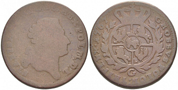 ПОЛЬША 3 ГРОША 1767 G, СТАНИСЛАВ АВГУСТ KM 182 медь 4536-1241