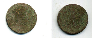 Россия деньга 1744 Елизавета (1741-1761), Красный монетный двор Биткин 352 медь 53-321