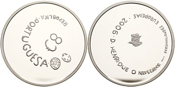 Португалия 8 евро 2006 принц Генрих Мореплаватель KM 776a серебро PROOF 1066-12-13